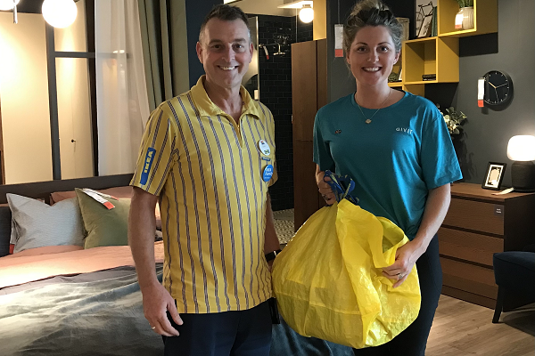 WA Engagement Officer Sarah Visser with an IKEA staff member