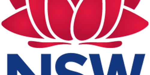 NSW Government logo in red, blue and white